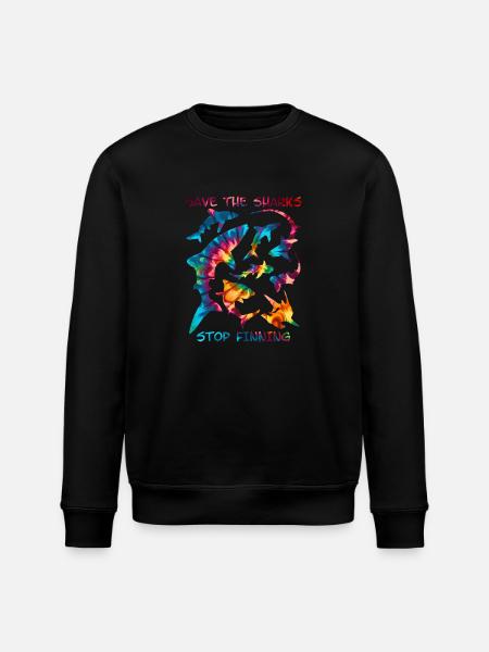 Save the Sharks Shark Species - Stanley/Stella ROLLER Unisex Organic Sweatshirt - black