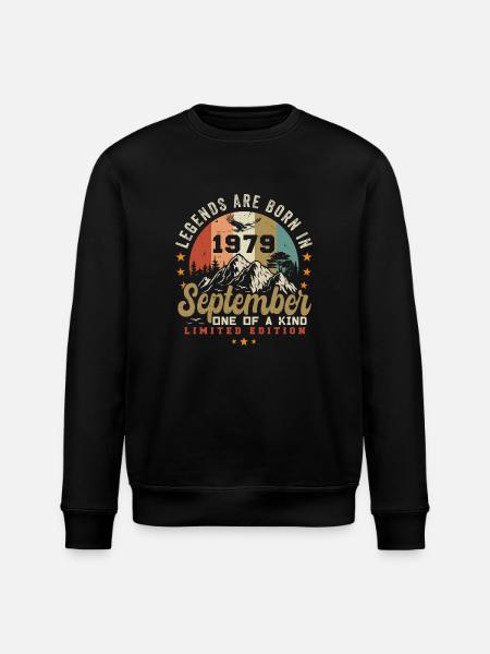 Septembre 1979, né en 1979 - Sweat bio ROLLER Stanley/Stella Unisexe - noir