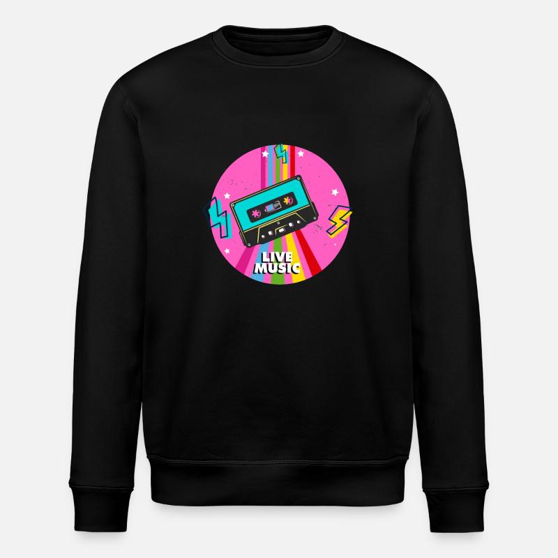 Cassette des années 90 - Sweat bio ROLLER Stanley/Stella Unisexe - noir