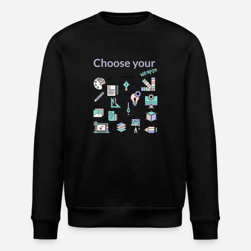 Designer, Wähle deine Waffe - Stanley/Stella Unisex Bio-Sweatshirt ROLLER - Schwarz