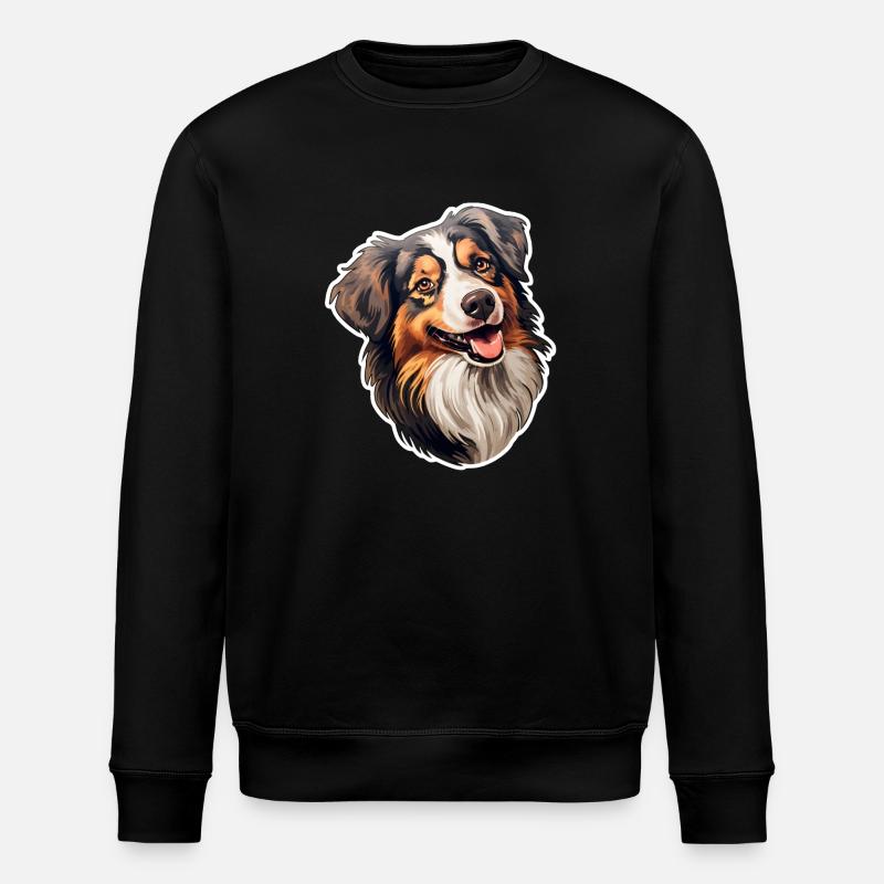 Australian Shephard loyal - Stanley/Stella ROLLER Unisex Organic Sweatshirt - black