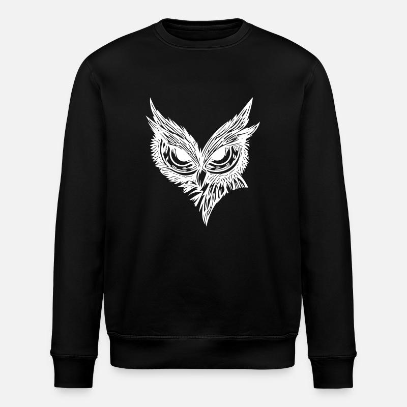 Eule - Stanley/Stella Unisex Bio-Sweatshirt ROLLER - Schwarz