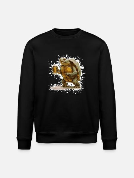 Turtle Beer Funny - Stanley/Stella ROLLER Unisex Organic Sweatshirt - black