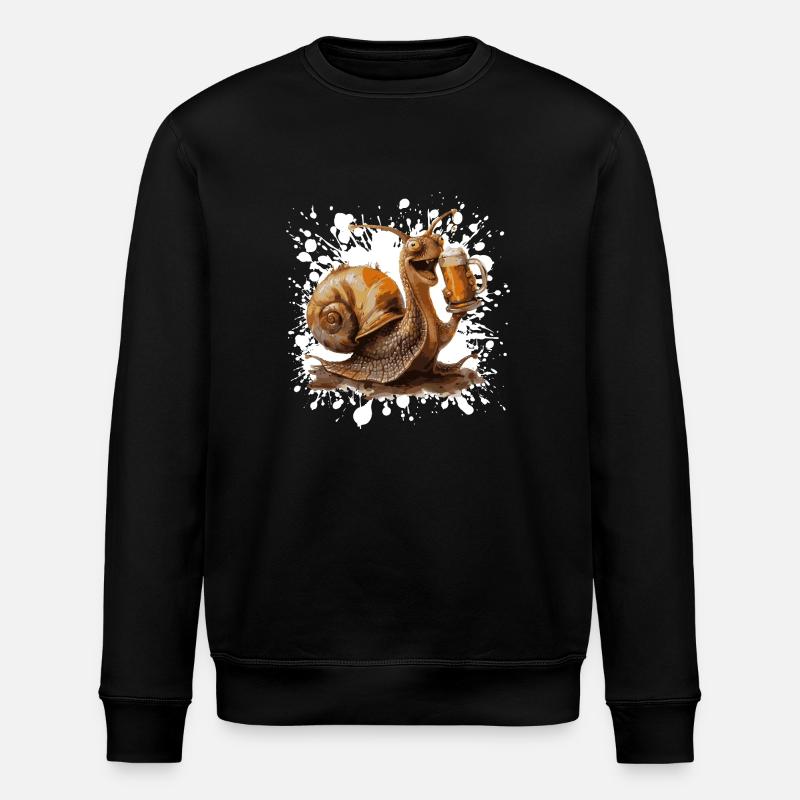 Bière d’escargot drôle - Sweat bio ROLLER Stanley/Stella Unisexe - noir