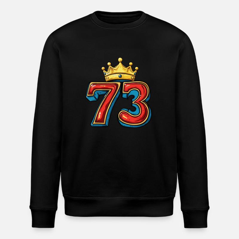 73 Nombre Couronne - Sweat bio ROLLER Stanley/Stella Unisexe - noir