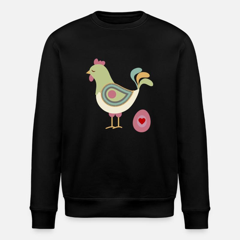 chicken11 - Stanley/Stella ROLLER Unisex Organic Sweatshirt - black