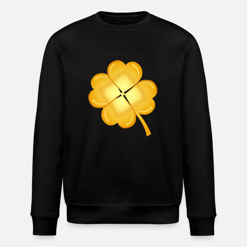 Kleeblatt Gold - Stanley/Stella Unisex Bio-Sweatshirt ROLLER - Schwarz
