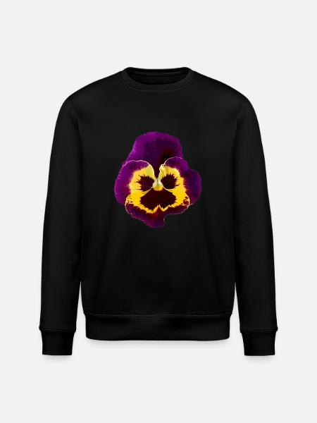 Pansy / viola - Stanley/Stella ROLLER Unisex Organic Sweatshirt - black