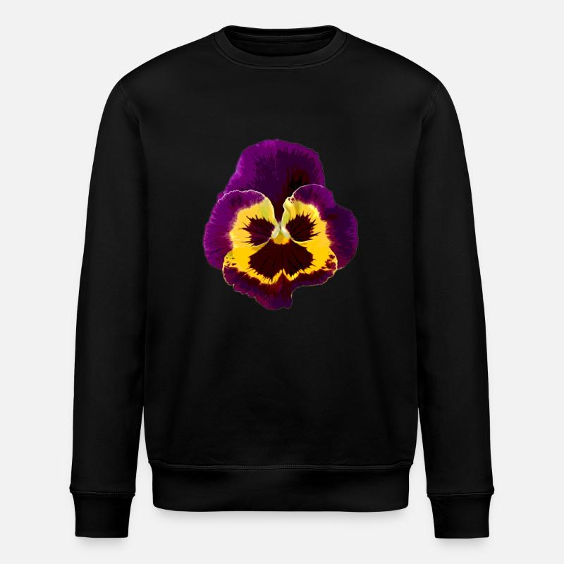 Stiefmütterchen / Veilchen - Stanley/Stella Unisex Bio-Sweatshirt ROLLER - Schwarz