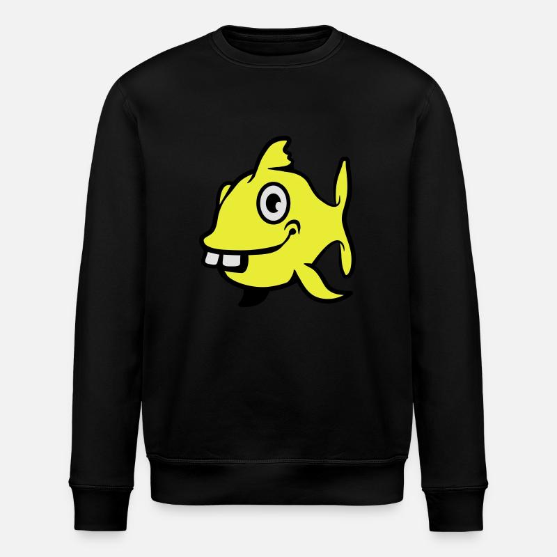 stupid fish - Stanley/Stella ROLLER Unisex Organic Sweatshirt - black
