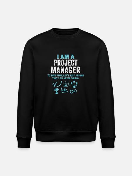 I Am A Project Manager... - Stanley/Stella ROLLER Unisex Organic Sweatshirt - black