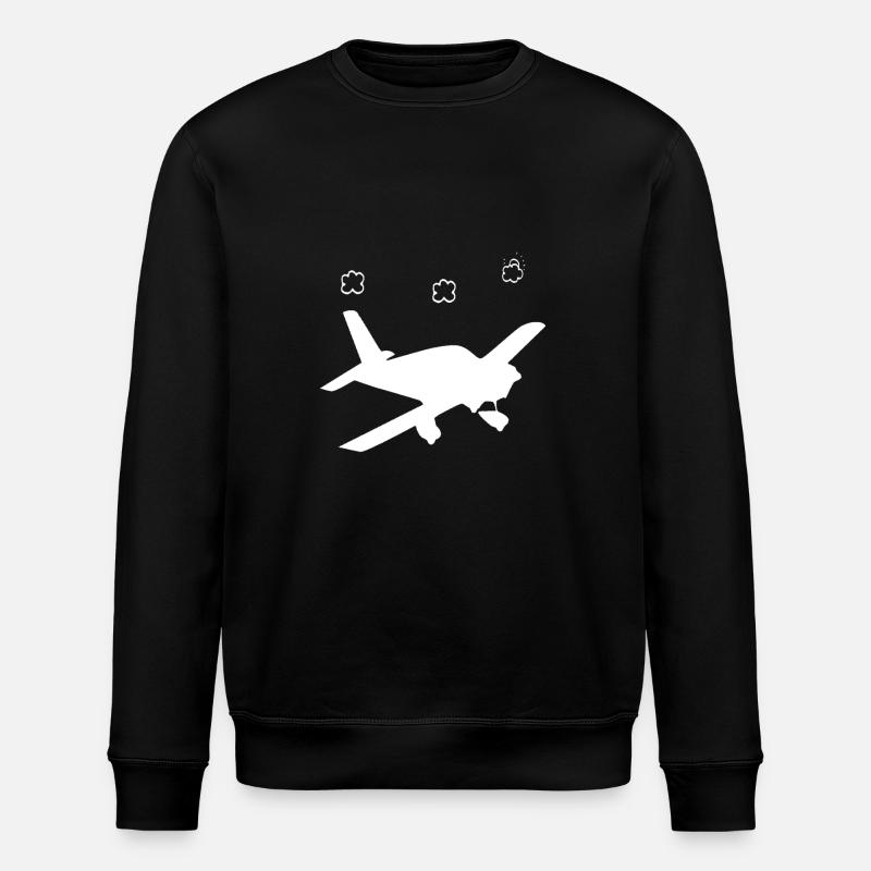 plane - Stanley/Stella ROLLER Unisex Organic Sweatshirt - black