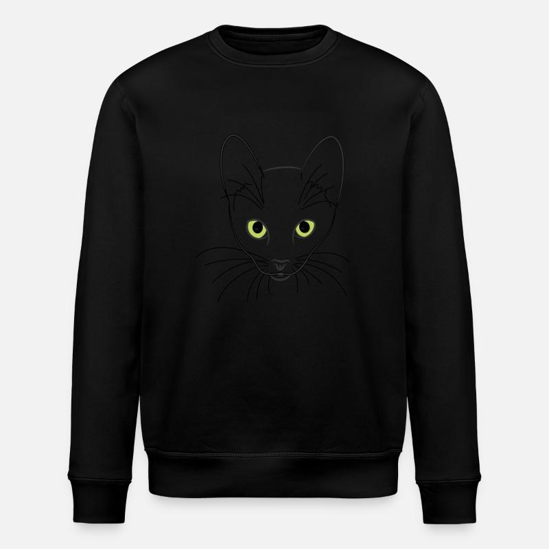 Katze - Stanley/Stella Unisex Bio-Sweatshirt ROLLER - Schwarz