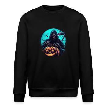 La faucheuse de citrouilles - Sweat bio ROLLER Stanley/Stella Unisexe - noir - Devant - Nik (191cm)