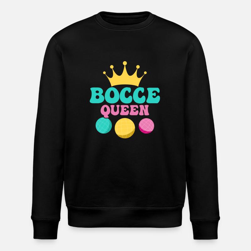 Bocce Queen Petangue Team Player - Stanley/Stella ROLLER Unisex Organic Sweatshirt - black