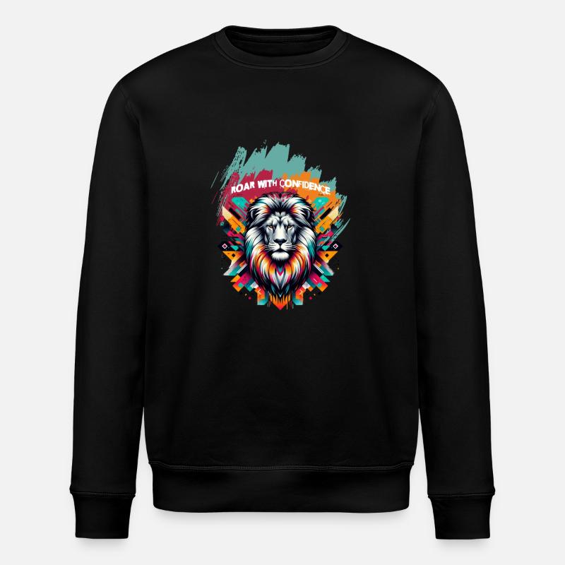 ROAR WITH CONFIDENCE - Stanley/Stella Unisex Bio-Sweatshirt ROLLER - Schwarz