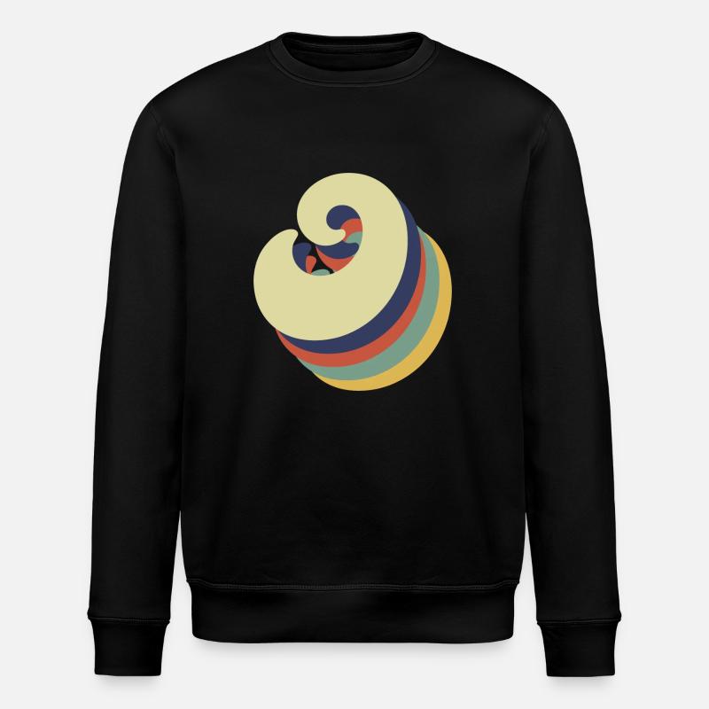 Letter o retro - Stanley/Stella ROLLER Unisex Organic Sweatshirt - black