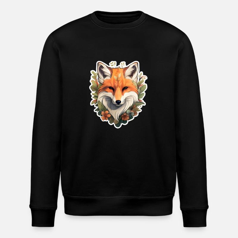 Tête de renard - Sweat bio ROLLER Stanley/Stella Unisexe - noir