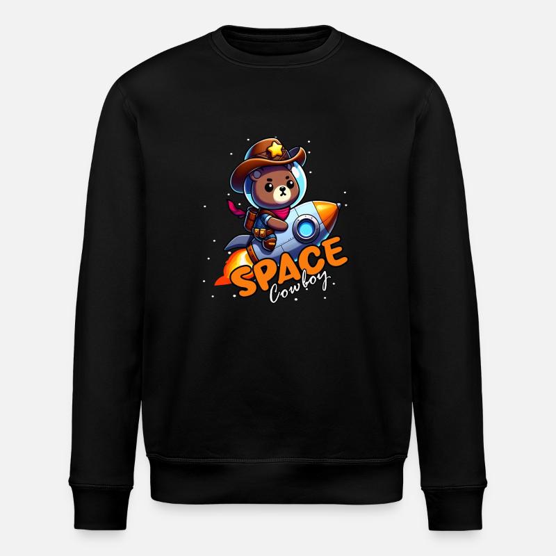 Ours cow-boy de l’espace - Sweat bio ROLLER Stanley/Stella Unisexe - noir