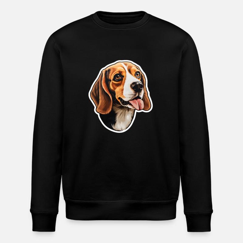 Beagle Head - Stanley/Stella ROLLER Unisex Organic Sweatshirt - black