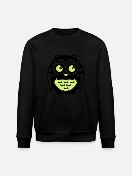owl - Stanley/Stella Unisex Bio-Sweatshirt ROLLER - Schwarz