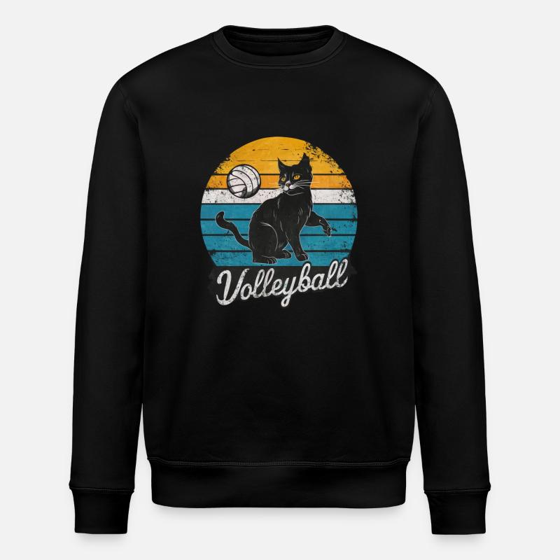 CatVolley-ball - Sweat bio ROLLER Stanley/Stella Unisexe - noir