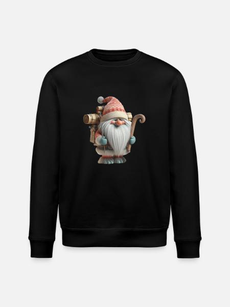 Christmas Troll 3 - Stanley/Stella ROLLER Unisex Organic Sweatshirt - black