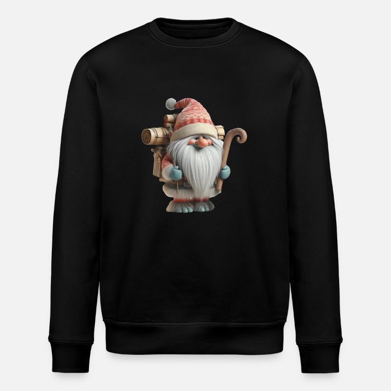 Christmas Troll 3 - Stanley/Stella ROLLER Unisex Organic Sweatshirt - black