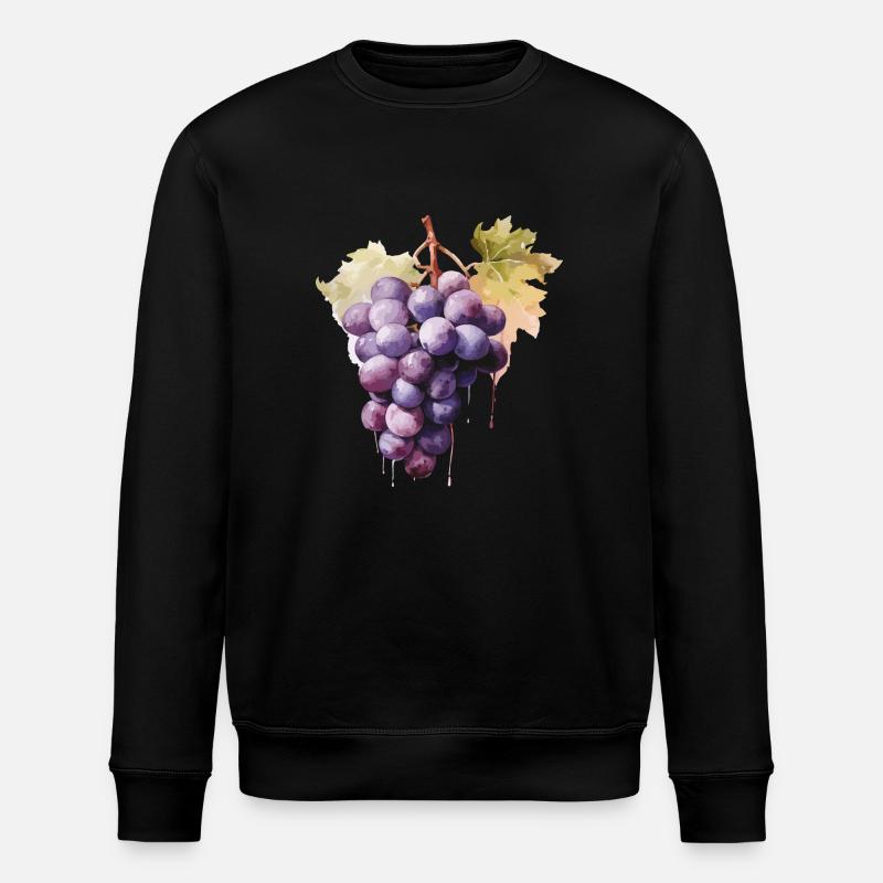 Weintrauben - Stanley/Stella Unisex Bio-Sweatshirt ROLLER - Schwarz