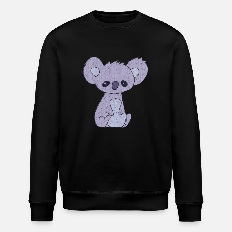 koala lila - Stanley/Stella Unisex Bio-Sweatshirt ROLLER - Schwarz
