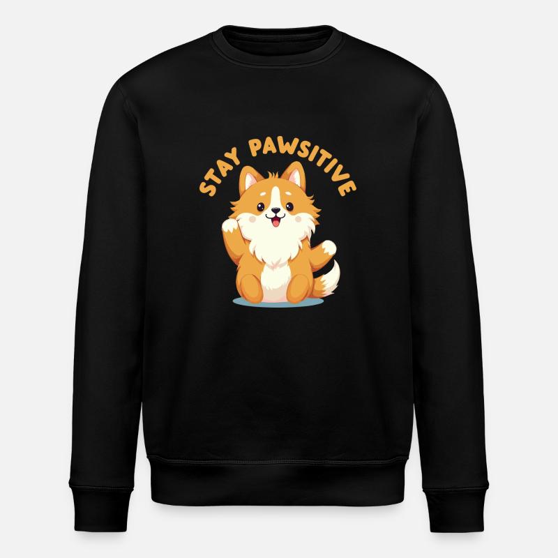 Bleiben Sie pfotenhaft - Stanley/Stella Unisex Bio-Sweatshirt ROLLER - Schwarz