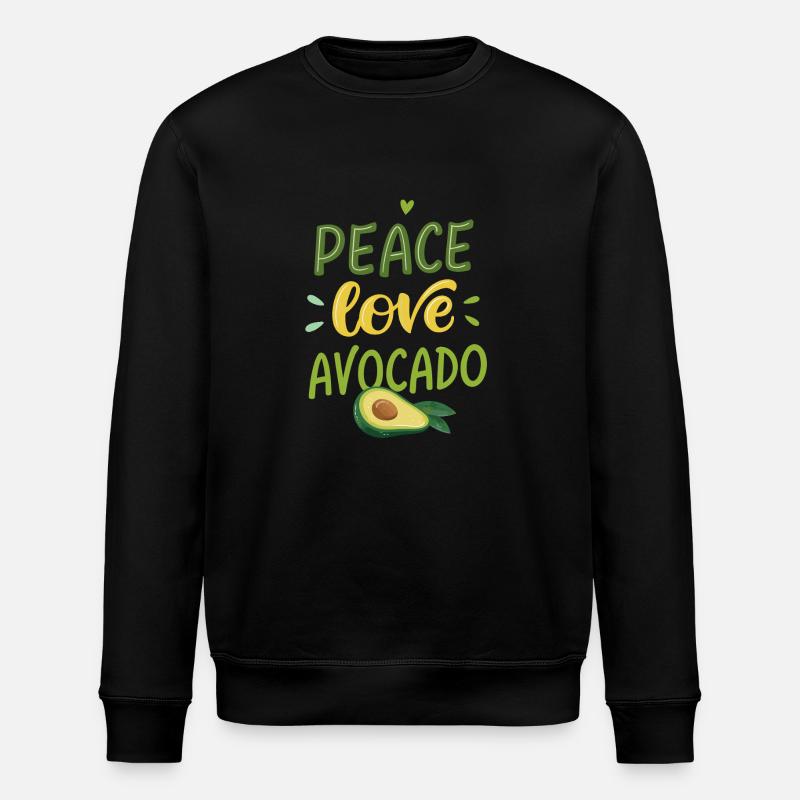 Paix amour avocat - Sweat bio ROLLER Stanley/Stella Unisexe - noir