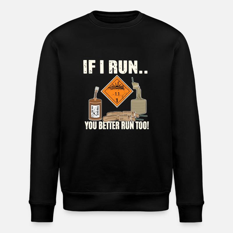 Pyro Run - Stanley/Stella ROLLER Unisex Organic Sweatshirt - black