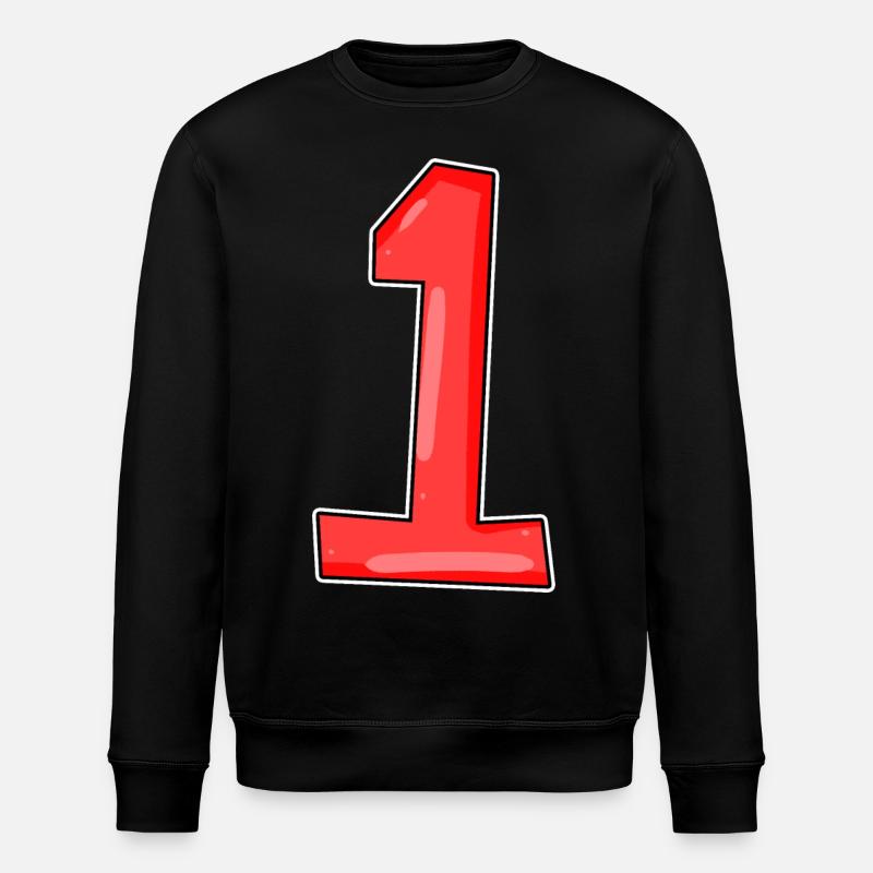 Numéro 1 Rouge - Sweat bio ROLLER Stanley/Stella Unisexe - noir