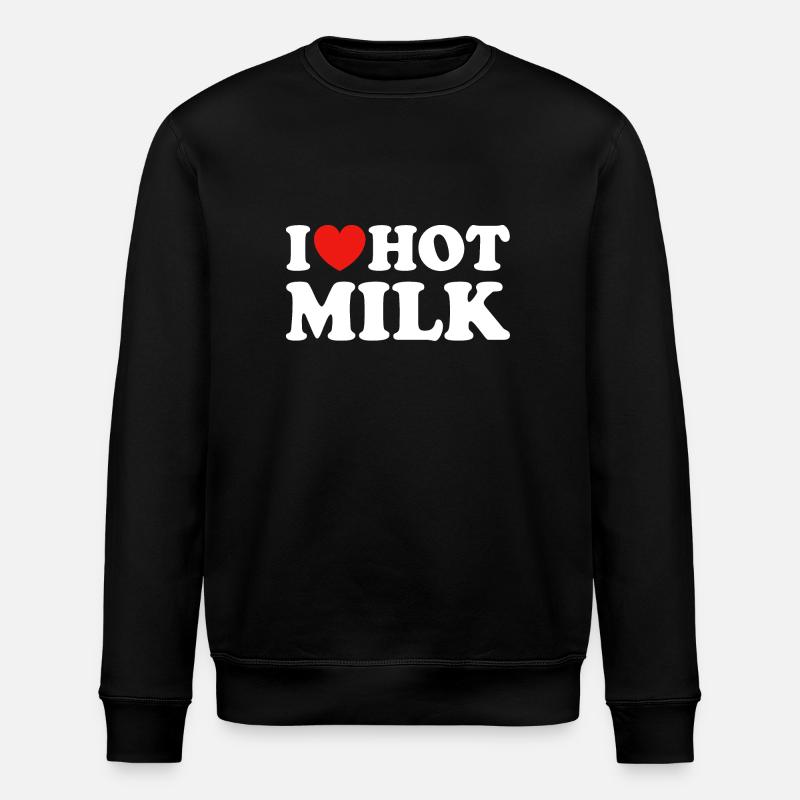 J’adore le lait chaud - Sweat bio ROLLER Stanley/Stella Unisexe - noir