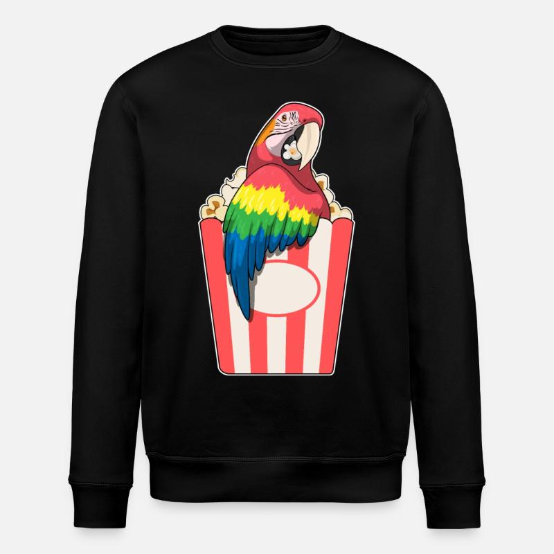 Maïs soufflé perroquet - Sweat bio ROLLER Stanley/Stella Unisexe - noir