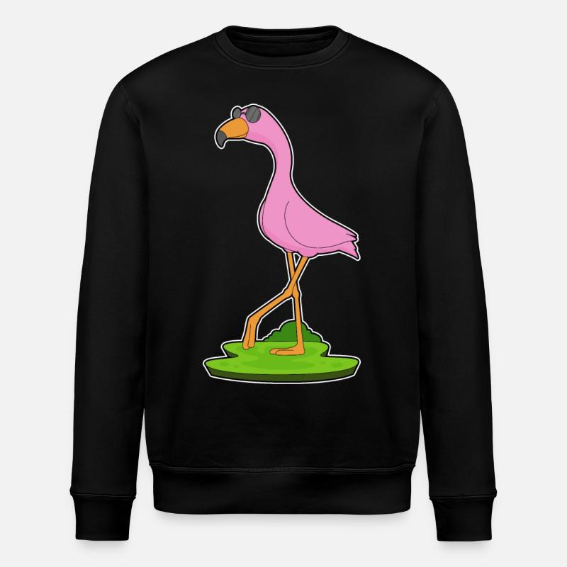 Flamingo Sunglasses - Stanley/Stella ROLLER Unisex Organic Sweatshirt - black
