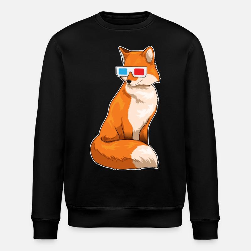 Fuchs Brille - Stanley/Stella Unisex Bio-Sweatshirt ROLLER - Schwarz