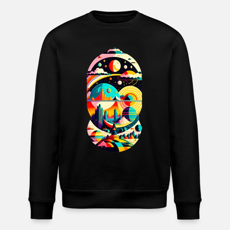 Cosmic Landscape 01 - Stanley/Stella ROLLER Unisex Organic Sweatshirt - black