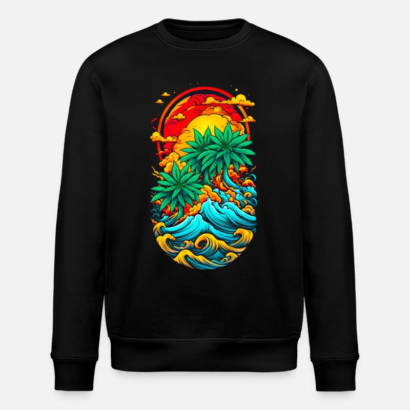 Hautes vagues 01 - Sweat bio ROLLER Stanley/Stella Unisexe - noir