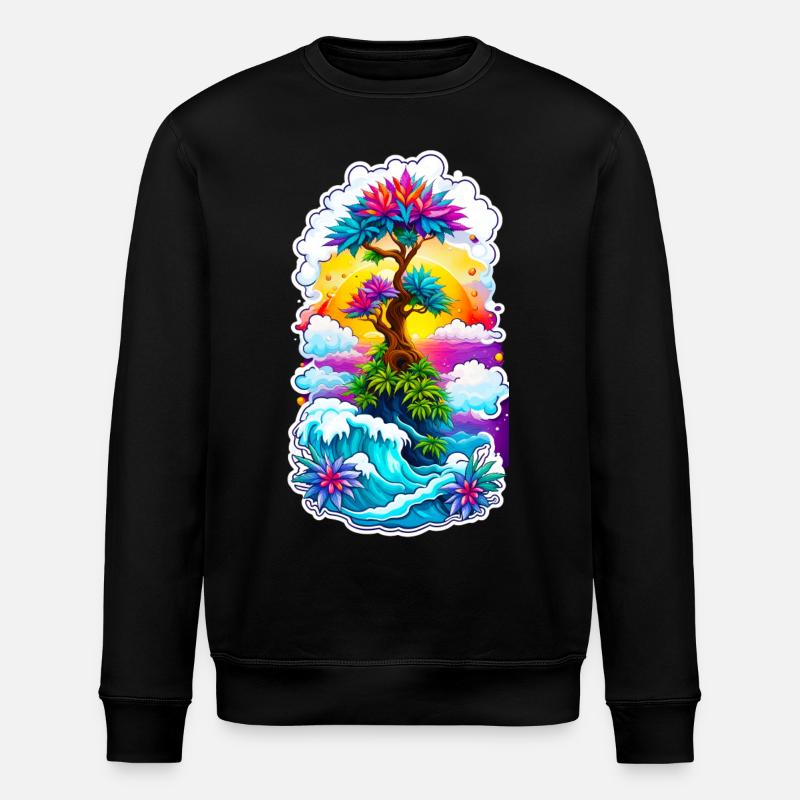 High waves 03 - Stanley/Stella Unisex Bio-Sweatshirt ROLLER - Schwarz