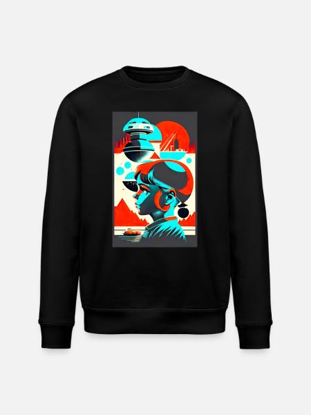 Fille de l’espace - Sweat bio ROLLER Stanley/Stella Unisexe - noir