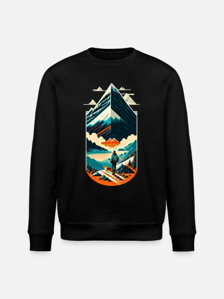 Wanderlust 01 - Stanley/Stella ROLLER Unisex Organic Sweatshirt - black