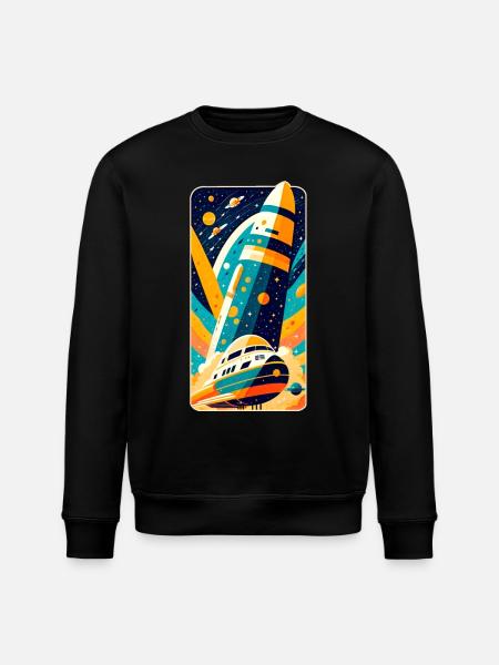 Space Shuttle - Stanley/Stella ROLLER Unisex Organic Sweatshirt - black