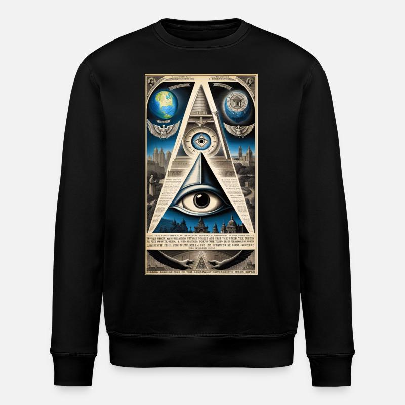The All-Seeing Eye 01 - Stanley/Stella ROLLER Unisex Organic Sweatshirt - black