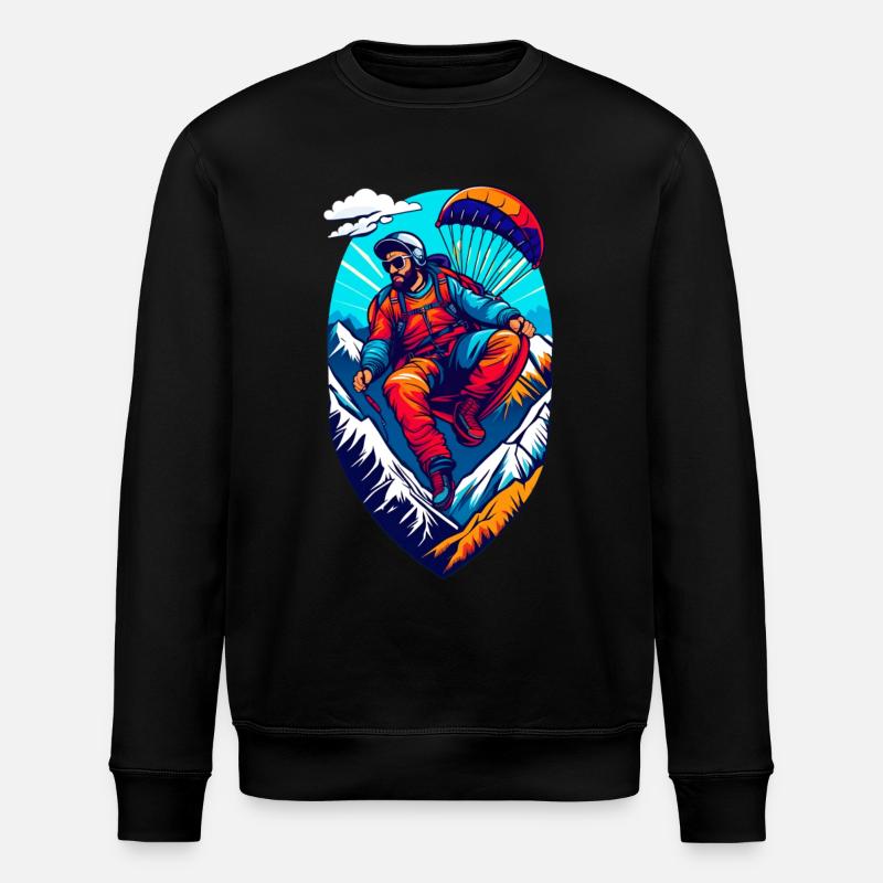 Parachutist - Stanley/Stella ROLLER Unisex Organic Sweatshirt - black