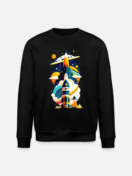 Rocket Space - Stanley/Stella ROLLER Unisex Organic Sweatshirt - black