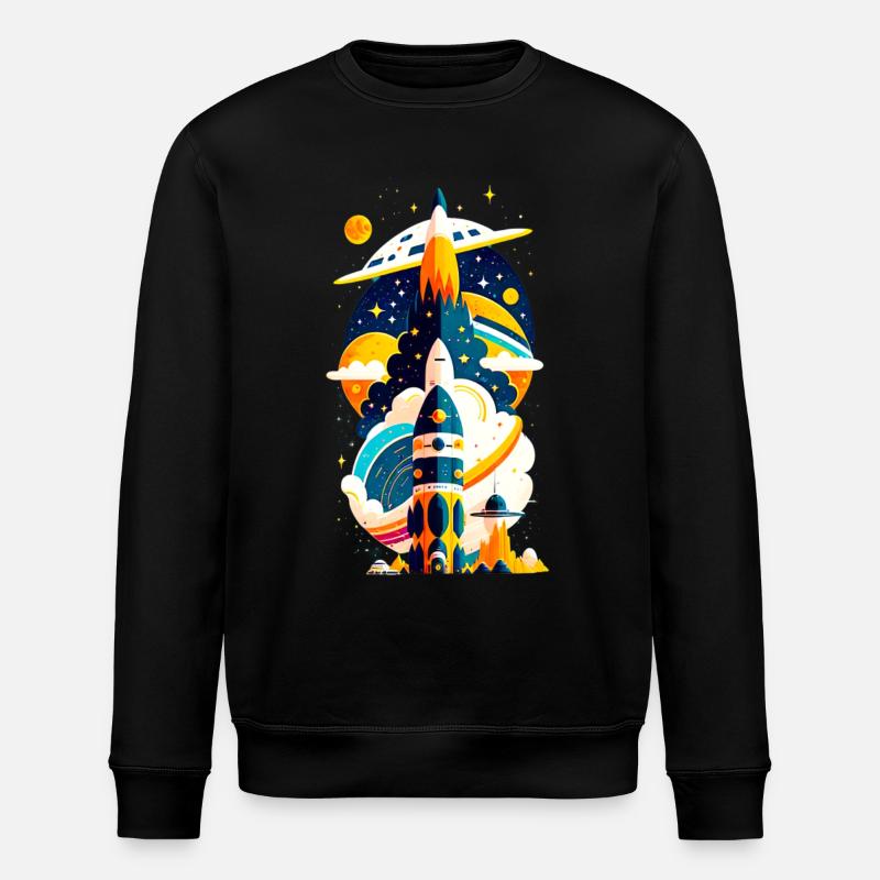 Rocket Space - Stanley/Stella ROLLER Unisex Organic Sweatshirt - black