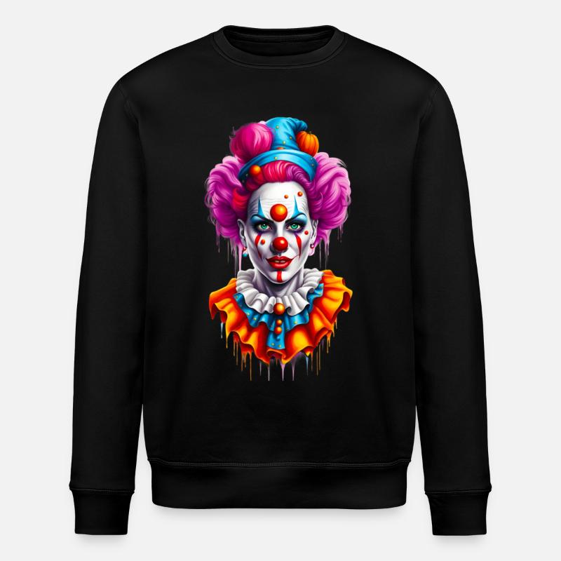 Halloween Pierrette - Stanley/Stella ROLLER Unisex Organic Sweatshirt - black