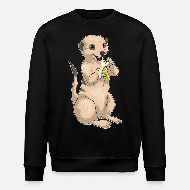 Suricate Banane - Sweat bio ROLLER Stanley/Stella Unisexe - noir